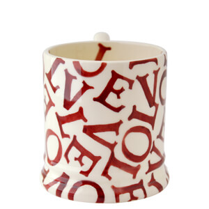 Emma Bridgewater L.O.V.E Polka Red Half Pint Mug